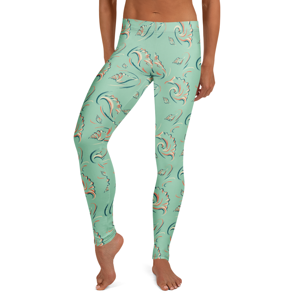 Conch Shell Nautical Leggings Front