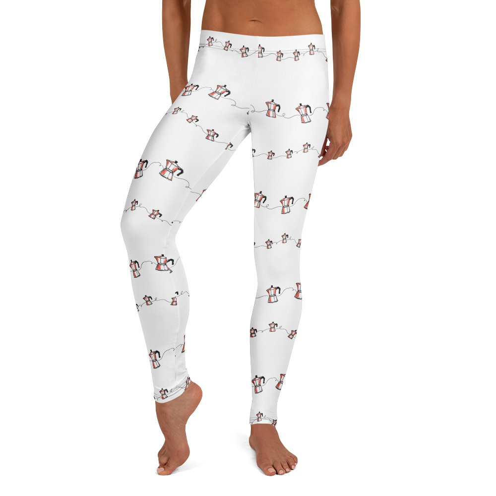 Little Moka Pot Coffee Time Leggings Front