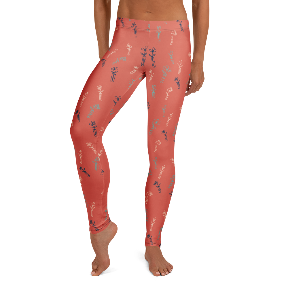 Test Tube With Flower Science Leggings
