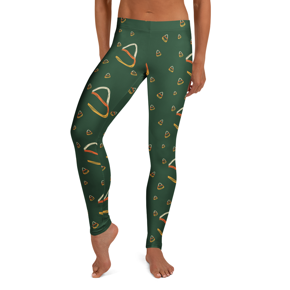 Candy Corn Halloween Leggings