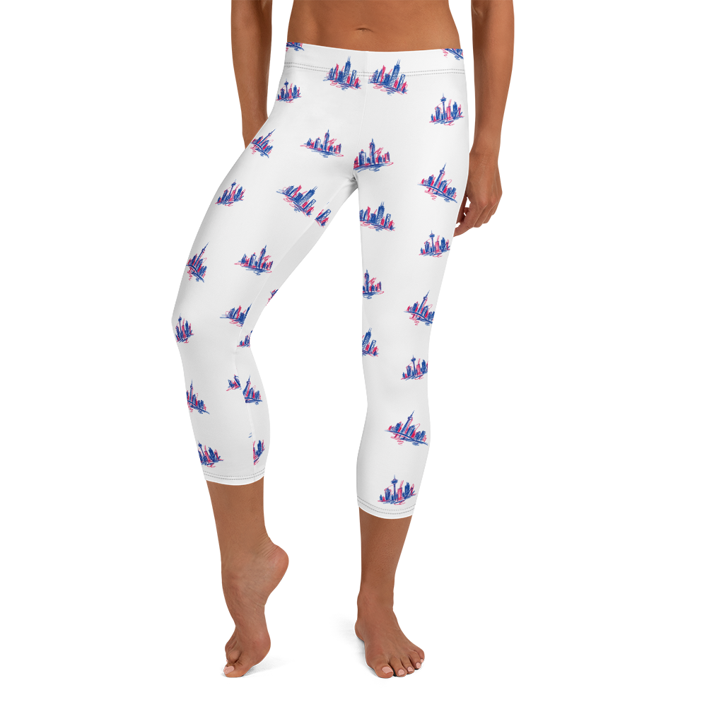 Small Skyline Wild Scribble Extra Urban Capri Leggings Front