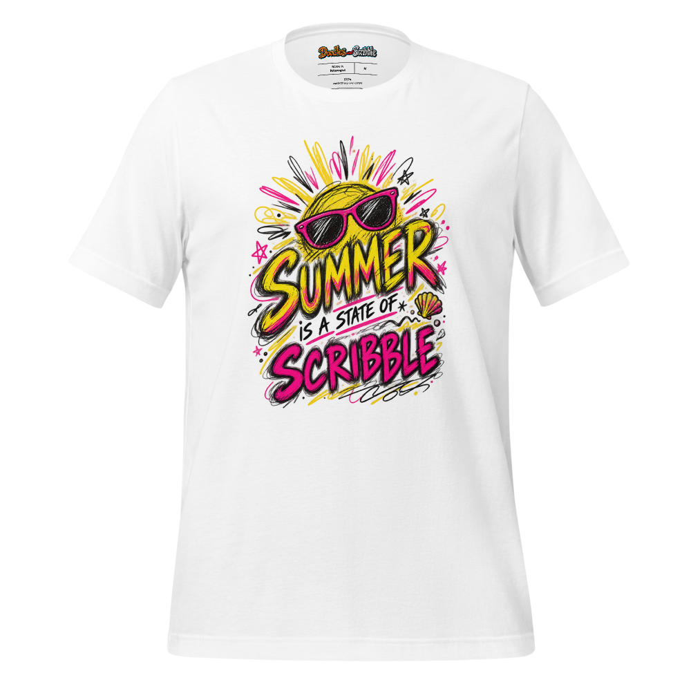 Summer Is A State Of Scribble T-Shirt Front