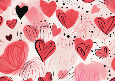 Valentine's pink hearts