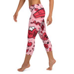 Valentine's Doodle Capri Leggings - Active Affection - Image 3