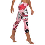Valentine's Doodle Capri Leggings - Active Affection - Image 4