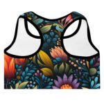 Twilight Garden Doodle Padded Sports Bra