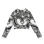 Recycled long-sleeve crop top