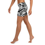 Floral Heart Doodle Women's Shorts - Chic Valentine's Day Comfort Wear - Image 3