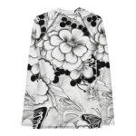 Monochrome Blossom Doodle Women's Rash Vest - Image 3