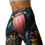 Enchanted Forest Floral Doodle Yoga Leggings - Image 10