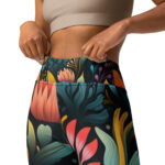 Enchanted Forest Floral Doodle Yoga Leggings - Image 9