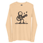 Whimsical Guitar Player Doodle Long Sleeve Tee - Image 5