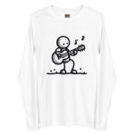 Whimsical Guitar Player Doodle Long Sleeve Tee - Image 6
