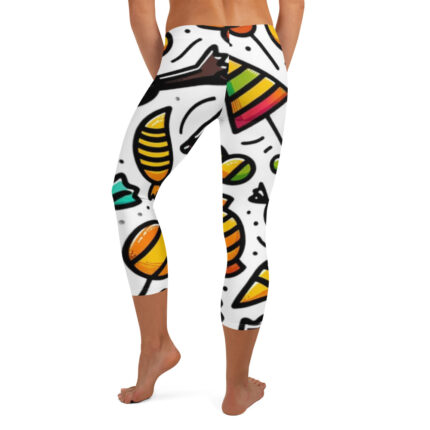 Halloween Doodles Capri Leggings - Trick-or-Treat Chic