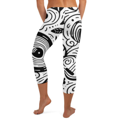 Rhythmic Expressions Capri Leggings - Vinyl Vibes