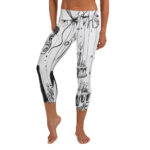 Gothic Birthday Doodle Capri Leggings - Image 2
