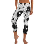 Cosmic Eye Doodle Capri Leggings - Gaze into the Universe - Image 2