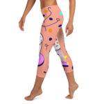Cheerful Confetti Scribble Capri Leggings - Image 3