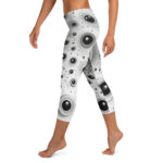 Void Vortex Collection Capri Leggings - Monochrome Whirl - Image 3