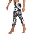 Cosmic Doodle Capri Leggings - Enchanted Eclipse Design - Image 3