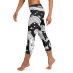 Cosmic Eye Doodle Capri Leggings - Gaze into the Universe - Image 3