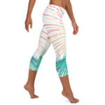 Serene Scribble Sunrise Cross Easter-Themed Capri Leggings - Image 4