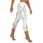 Whimsical Easter Bunnies and Egg Trees Capri Leggings - Image 4