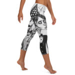 Gothic Birthday Doodle Capri Leggings - Image 4