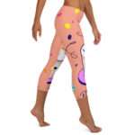Cheerful Confetti Scribble Capri Leggings - Image 4