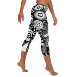 Cosmic Doodle Capri Leggings - Enchanted Eclipse Design - Image 4