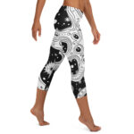 Cosmic Eye Doodle Capri Leggings - Gaze into the Universe - Image 4
