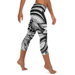 Zentangle Capri Leggings - Botanical Ink Flow - Image 4
