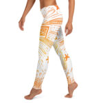 Glowing Easter Cross Scribble Art Full-Length Leggings - Image 3