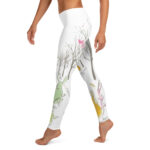 Vibrant Easter Egg Dance and Bunny Scribble Full-Length Leggings - Image 3