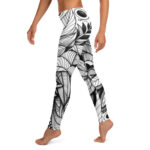 Zentangle Full-Length Leggings - Floral Ink Embrace - Image 3