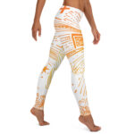 Glowing Easter Cross Scribble Art Full-Length Leggings - Image 4