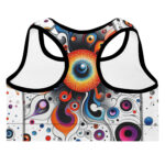 Cosmic Doodle Padded Sports Bra - Stellar Supportive Style - Image 2