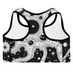 Cosmic Eye Doodle Padded Sports Bra - Gaze into the Universe - Image 2