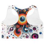 Cosmic Doodle Padded Sports Bra - Stellar Supportive Style - Image 4