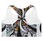 Whirlwind Doodle Padded Sports Bra - Mesmerising Swirl Elegance - Image 4