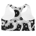 Cosmic Eye Doodle Padded Sports Bra - Gaze into the Universe - Image 4