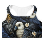 Enchanted Eden Padded Sports Bra - Celestial Parrot Embrace - Image 3