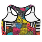 Kaleidoscope Doodle Sports Bra - Dynamic Comfort - Image 2