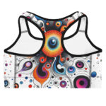 Cosmic Doodle Sports Bra - Celestial Comfort and Style - Image 2