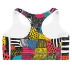 Kaleidoscope Doodle Sports Bra - Dynamic Comfort - Image 4