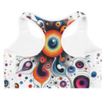 Cosmic Doodle Sports Bra - Celestial Comfort and Style - Image 4