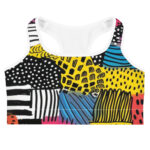 Kaleidoscope Doodle Sports Bra - Dynamic Comfort - Image 3