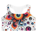 Cosmic Doodle Sports Bra - Celestial Comfort and Style - Image 3