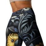 Enchanted Eden Yoga Leggings - Serene Nighttime Bloom - Image 4