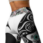 Cosmic Doodle Yoga Leggings - Zen Doodle Design - Image 4